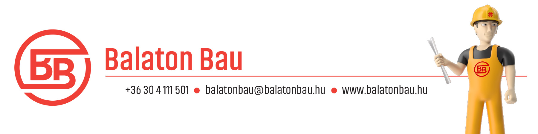 Balaton Bau — Az építő kapcsolat · +36 30 4 111 501 · balatonbau@balatonbau.hu